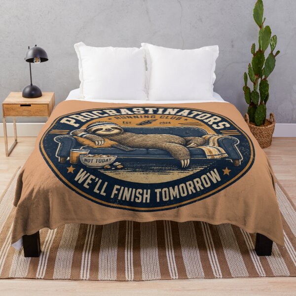 Item preview, Procrastinators Running Club Funny Sloth T-Shirt | Retro Gym Emblem Graphic designed and sold by BLUESKY11a.