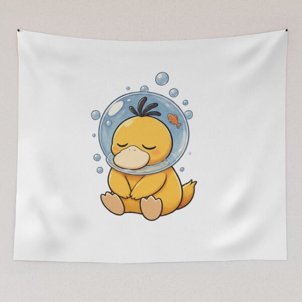 Item preview, Underwater Dreamer – Cute Yellow Duck Aquarium Design designed and sold by Ramadane_design1.