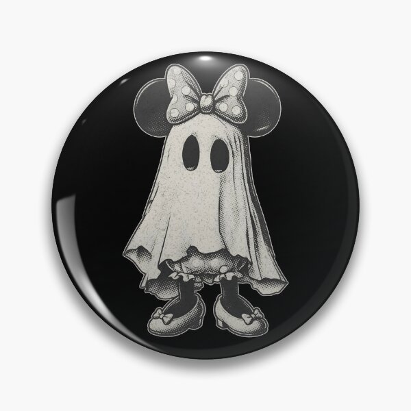 Item preview, Vintage Ghost Mouse Halloween Shirt Spooky Bow Gothic Cartoon Graphic Tee designed and sold by RRMadeArt.