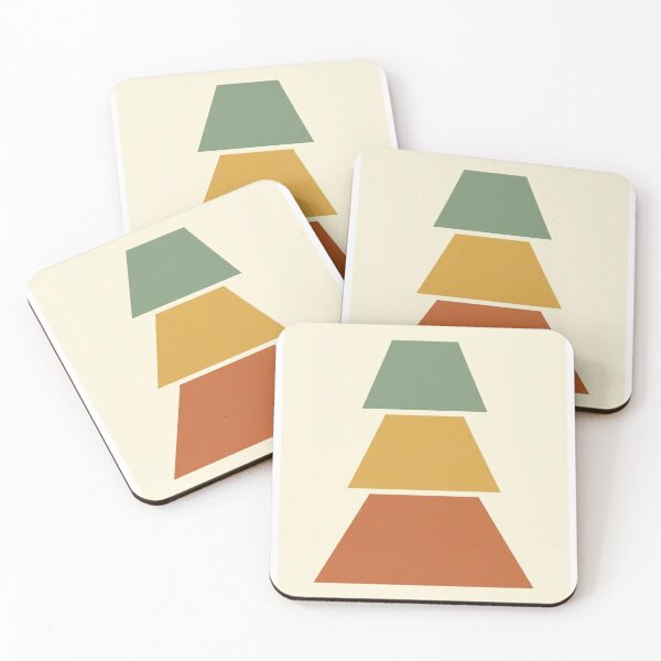 Item preview, Stacked Trapezoid Forms | Japandi Earth Tone Wall Art designed and sold by Zaramodo.