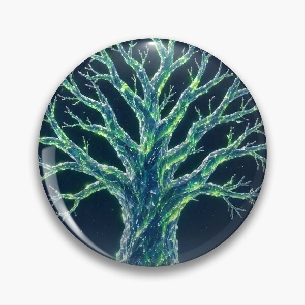 Item preview, Glowing Frozen Ice Tree with Northern Lights Aurora Borealis designed and sold by Pyt27.