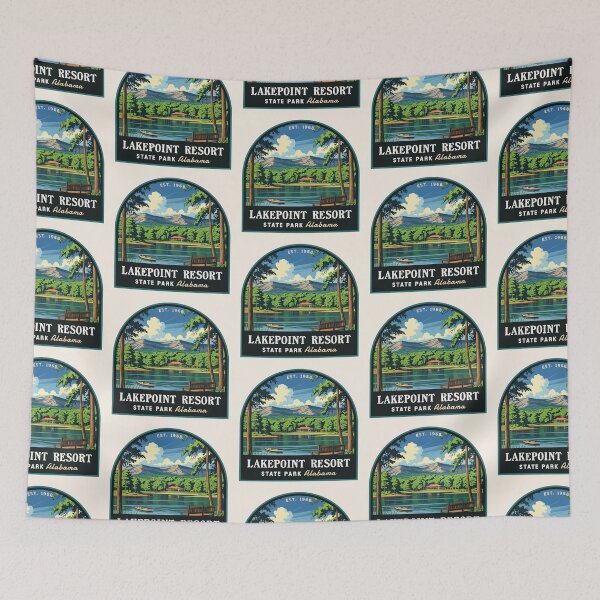 Item preview, Lakepoint Resort State Park (Alabama), USA designed and sold by PinkandP.