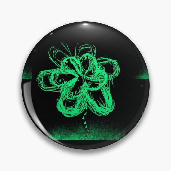 Item preview, Neon Emerald Dripping Flower Botanical Sketch designed and sold by NylaInnerBloom.