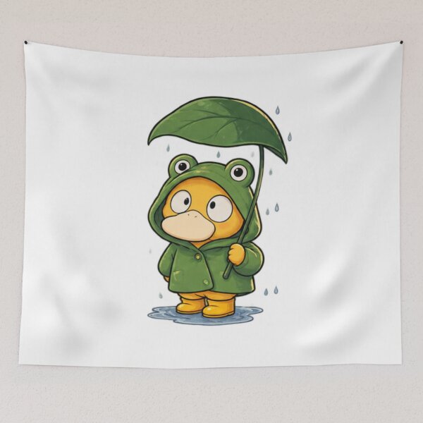 Item preview, Rainy Day Duck – Cute Yellow Duck With Umbrella designed and sold by Ramadane_design1.