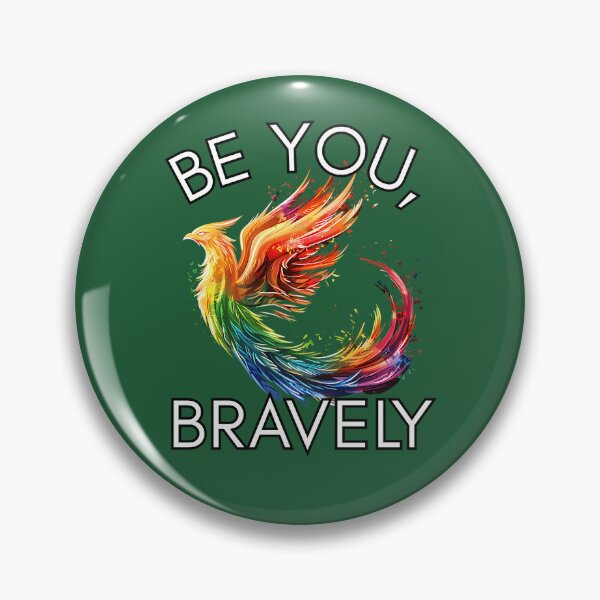Item preview, Colorful Rainbow Phoenix With  Quote Be You Bravely 9 designed and sold by eternalwildflo.