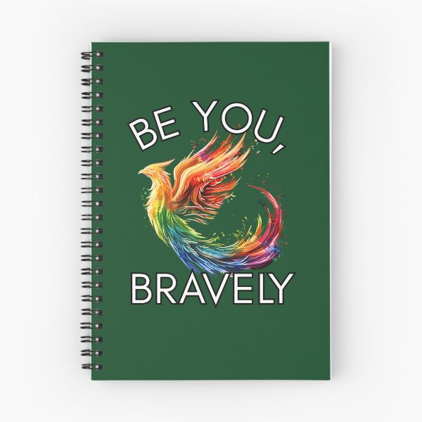 Item preview, Colorful Rainbow Phoenix With  Quote Be You Bravely 9 designed and sold by eternalwildflo.