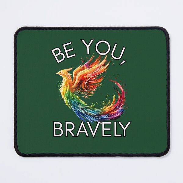 Item preview, Colorful Rainbow Phoenix With Quote Be You Bravely 9 designed and sold by eternalwildflo.