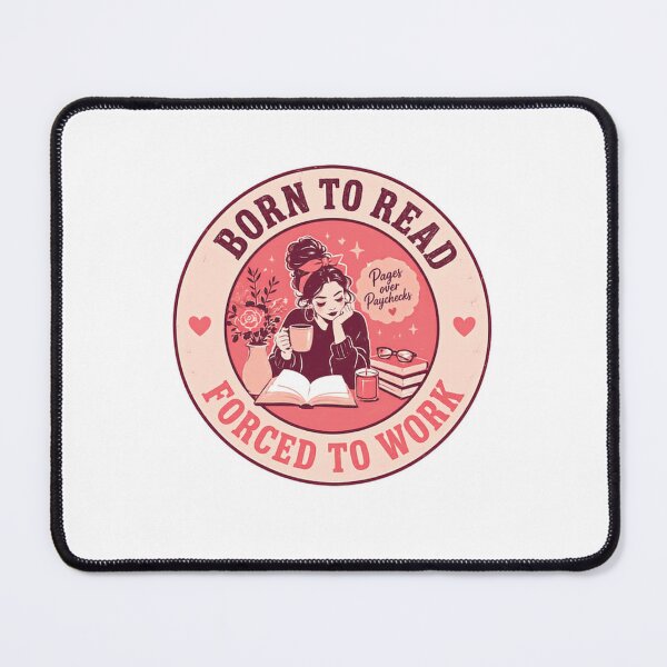 Item preview, Born To Read Forced To Work Book Lover Reader Bookworm Introvert designed and sold by RetroMini2026.