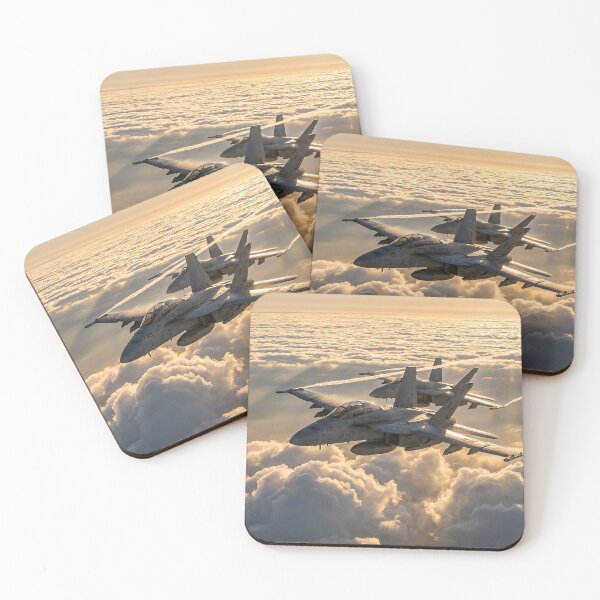 Item preview, F/A-18 Hornets Streaming Vapor Trails Above Clouds designed and sold by Airpower Art.