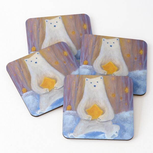 Item preview, Cute polar bear holding a glowing star illustration designed and sold by niferure_art.