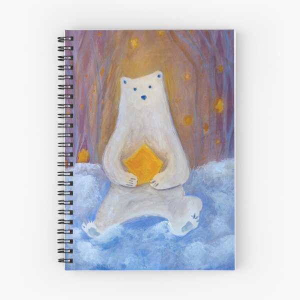 Item preview, Cute polar bear holding a glowing star illustration designed and sold by rusmashart.