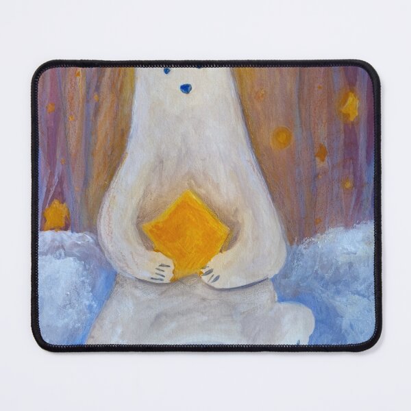 Item preview, Cute polar bear holding a glowing star illustration designed and sold by rusmashart.