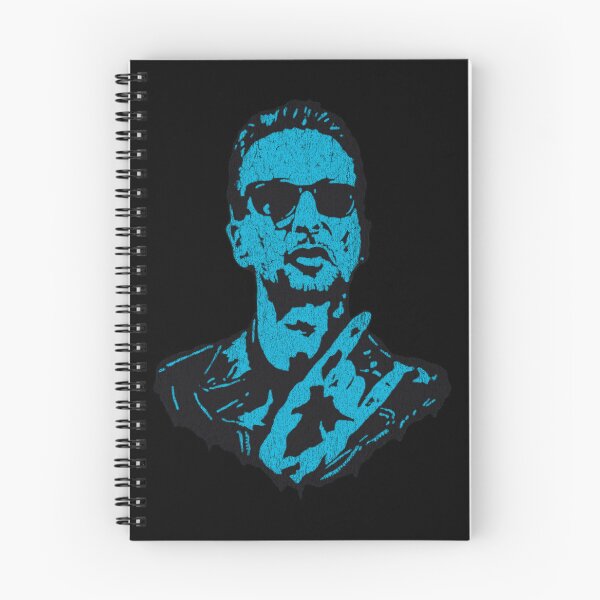 Item preview, Dave Gahan Synth Pop New Wave Cyan Distressed Halftone Portrait designed and sold by surmind.