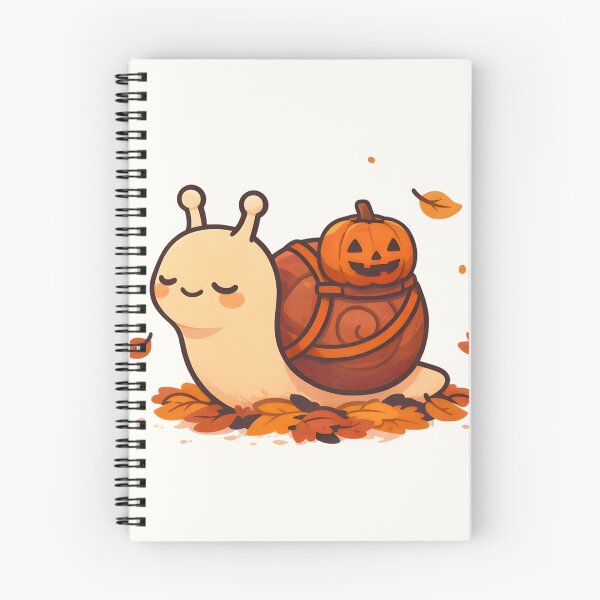 Item preview, Cute Snail Wearing Pumpkin Backpack Halloween Fall designed and sold by ScorPion-theory.