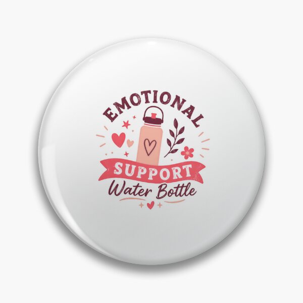 Item preview, Emotional Support Water Bottle Hydration Wellness Humor Gift designed and sold by RetroMini2026.
