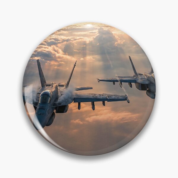 Item preview, F/A-18 Hornets Head-On Through Golden God Rays designed and sold by Airpower Art.