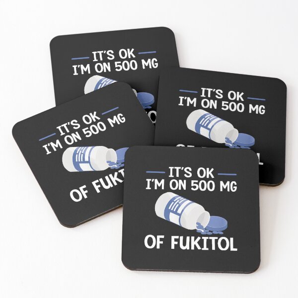 Item preview, Funny Pill Bottle 500mg Fukitol Sarcastic Humor designed and sold by starchfa.