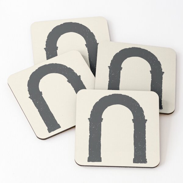 Item preview, Weathered Stone Arch | Minimalist Charcoal Texture Print designed and sold by Zaramodo.