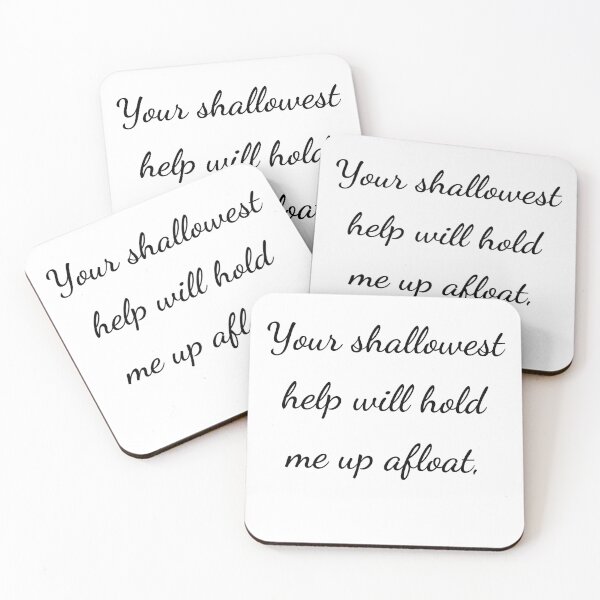 Item preview, “Your shallowest help will hold me up afloat,” - handwriting black designed and sold by ariksworld.