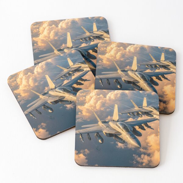 Item preview, F/A-18 Hornets Diving Above an Aircraft Carrier designed and sold by Airpower Art.