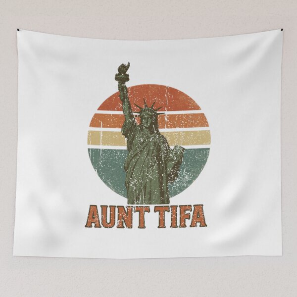 Item preview, Aunt Tifa Statue Of Liberty Vintage Sunset Retro Freedom designed and sold by CaChimShop.