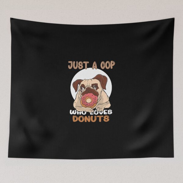 Item preview, Funny Pug Dog Lover Cop Donut Lover Gift designed and sold by starchfa.