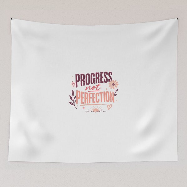 Item preview, Progress Not Perfection Motivational Quote Self Care Inspiration designed and sold by HumansStuck12.