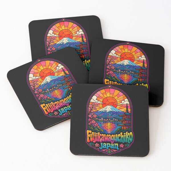 Item preview, Fujikawaguchiko Japan Stained Glass Art Travel designed and sold by TomFrontierArt.