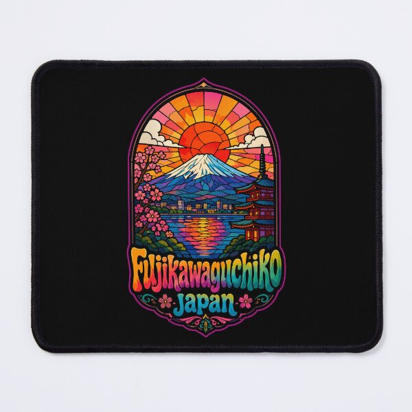Item preview, Fujikawaguchiko Japan Stained Glass Art Travel designed and sold by TomFrontierArt.