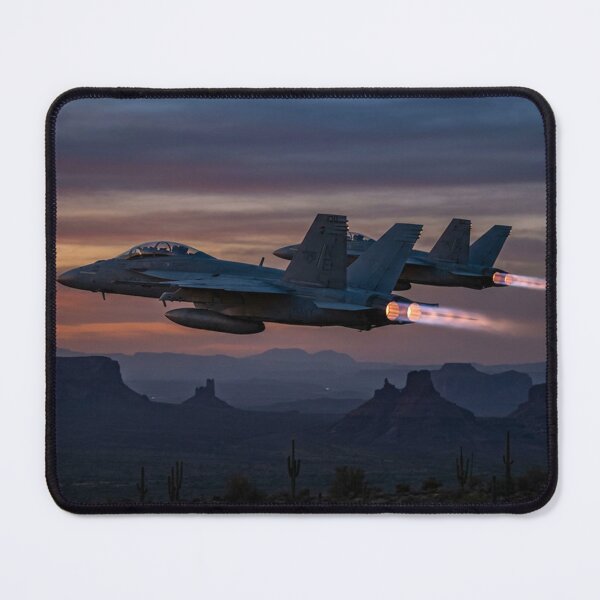 Item preview, F/A-18 Hornets on Afterburner Over Desert Mesas designed and sold by Airpower Art.