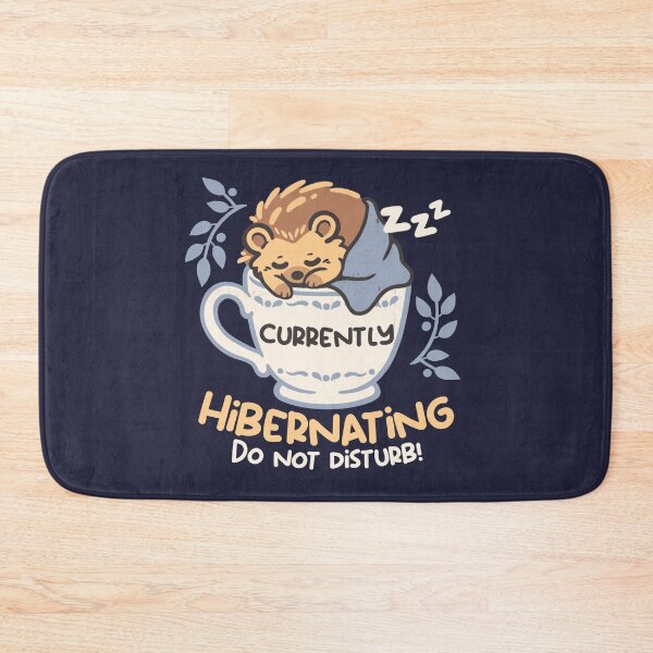 Item preview, Currently Hibernating Cute Sleeping Hedgehog in a teacup- Cozy Animal Art designed and sold by NemiMakeit.