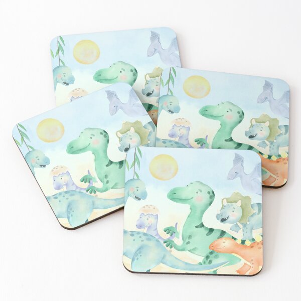 Item preview, Watercolor Dinosaurs | Jurassic Friends designed and sold by monicabianca.