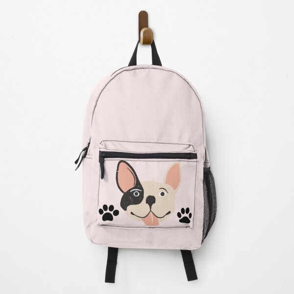 Item preview, Happy French Bulldog Face with Paw Prints - Cute Dog Sticker designed and sold by Matheist.