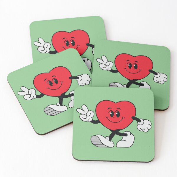 Item preview, Retro Heart Cartoon Character with Peace Sign. Cool Design. Cute Heart Vintage Comic Style. designed and sold by thailerd.