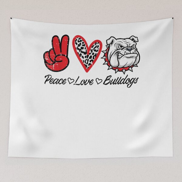 Item preview, Peace Love Bulldog Men Kids Boys Girls Youth Women Teen designed and sold by AngelaOdonn.