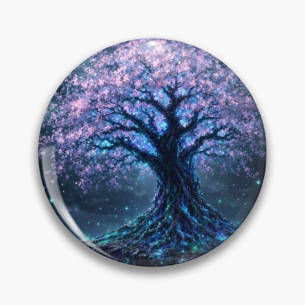 Item preview, Bioluminescent Tree of Life on Cliff Night Galaxy Wall Art designed and sold by Pyt27.