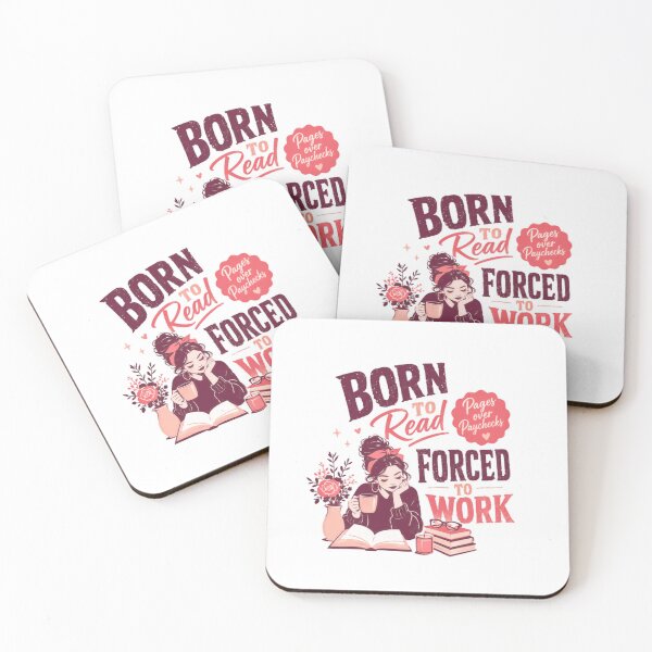 Item preview, Born To Read Forced To Work Pages Over Paychecks Book Lover Bookworm Reader designed and sold by RetroMini2026.