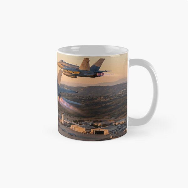 Item preview, F/A-18 Hornets Taking Off Over the Airbase designed and sold by Airpower Art.