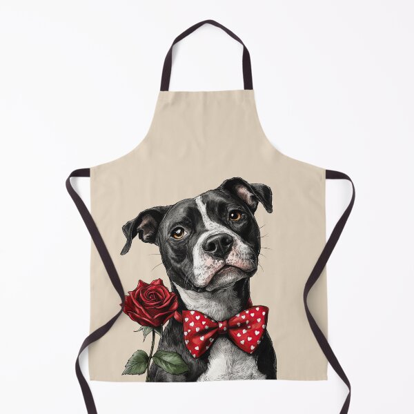 Item preview, American Staffordshire Terrier with Red Rose Love designed and sold by Erika Kaisersot.
