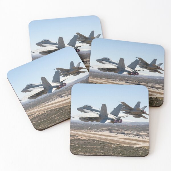 Item preview, F/A-18 Hornets on Afterburner Low Above Runway designed and sold by Airpower Art.