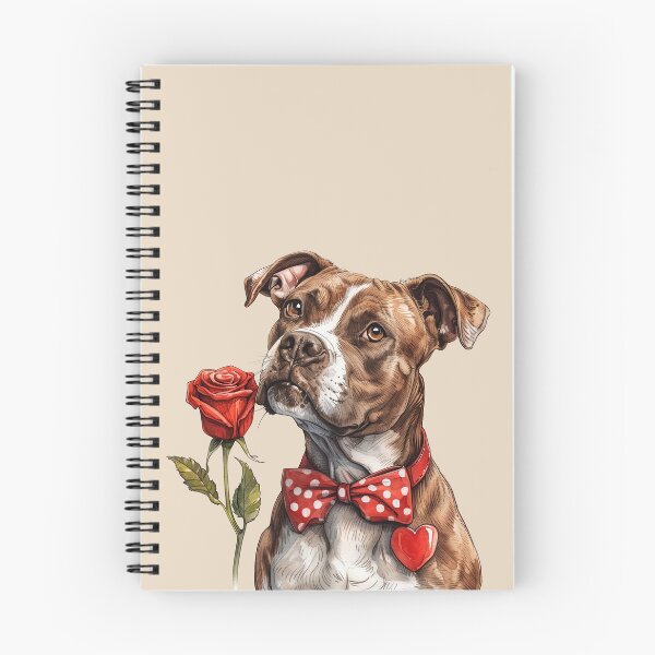 Item preview, American Staffordshire Terrier with Red Rose and Bow Tie designed and sold by Erika Kaisersot.