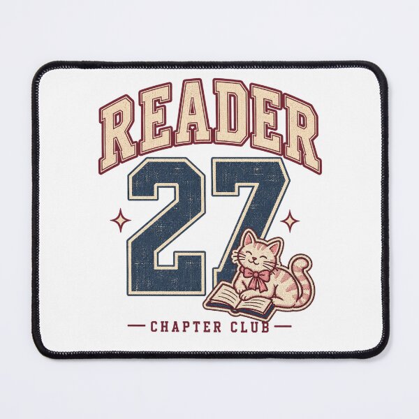 Item preview, Retro Reader 27 Chapter Club Varsity Book Lover Design designed and sold by Doodle Souq.