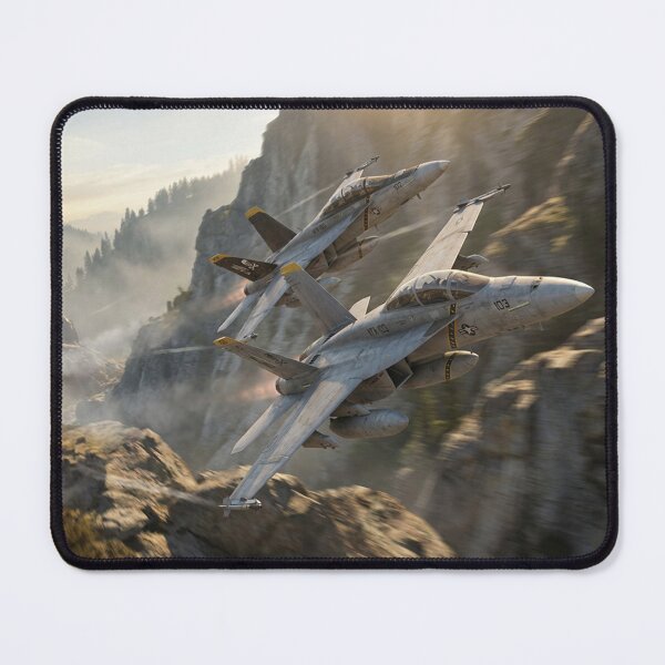 Item preview, Jolly Rogers F-18 Hornets Diving Through Canyon designed and sold by Airpower Art.