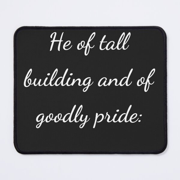 Item preview, “He of tall building and of goodly pride:” - handwriting white designed and sold by ariksworld.