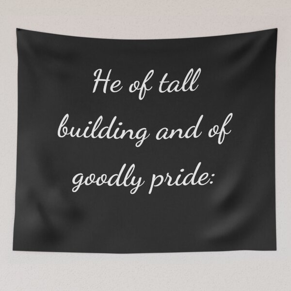 Item preview, “He of tall building and of goodly pride:” - handwriting white designed and sold by ariksworld.