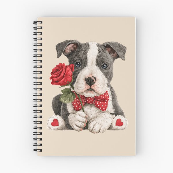 Item preview, Cute American Staffordshire Terrier with Red Hearts designed and sold by Erika Kaisersot.