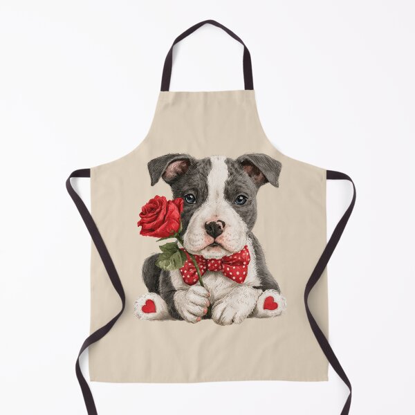 Item preview, Cute American Staffordshire Terrier with Red Hearts designed and sold by Erika Kaisersot.
