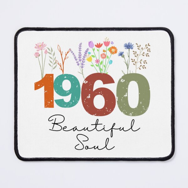Aperçu de l'œuvre Modèle floral pour anniversaire « Belle âme » de 1960 créée et vendue par FlareCraftStudio.