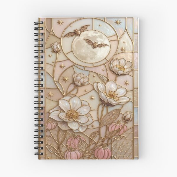 Item preview, Flowers stained glass golden moon elegant designed and sold by BriSher.