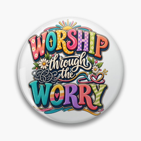 Item preview, Worship Through the Worry T-Shirt, Christian Faith Lover Gift, Jesus Inspirational Bible Verse Graphic Tee, Religious Worship Shirt designed and sold by OUICHA.